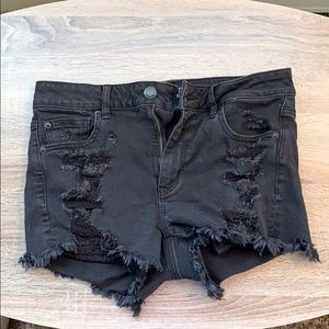 Black Jean Shorts